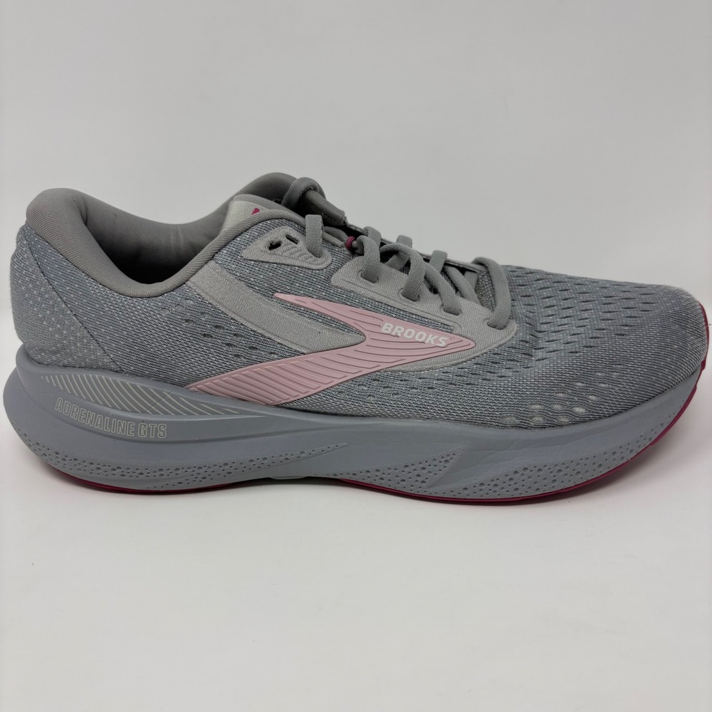 Brooks Adrenaline GTS 24 Women's Size 9.5 Grey Pink Running Shoes (1204261B019)